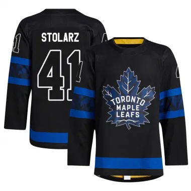 Black Men's Anthony Stolarz Authentic Toronto Maple Leafs Alternate Jersey