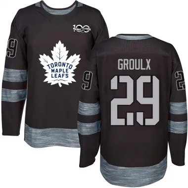 Black Youth Bo Groulx Authentic Toronto Maple Leafs 1917-2017 100th Anniversary Jersey