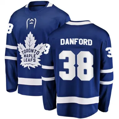 Blue Men's Ben Danford Breakaway Toronto Maple Leafs Home Jersey