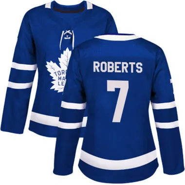 Blue Women's Gary Roberts Authentic Toronto Maple Leafs Home Jersey