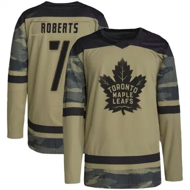 Camo Men's Gary Roberts Authentic Toronto Maple Leafs Military Appreciation Practice Jersey