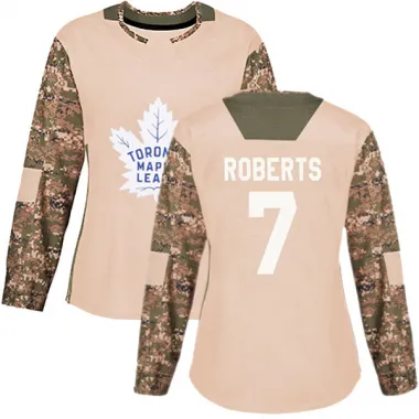Camo Women's Gary Roberts Authentic Toronto Maple Leafs Veterans Day Practice Jersey
