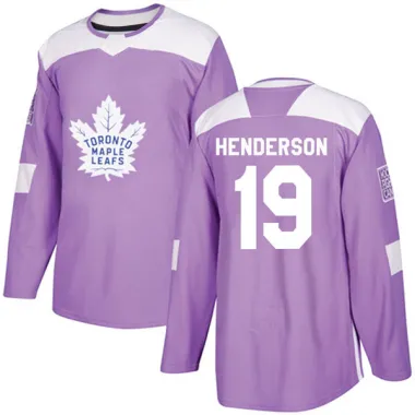 Purple Men's Paul Henderson Authentic Toronto Maple Leafs Fights Cancer Practice Jersey