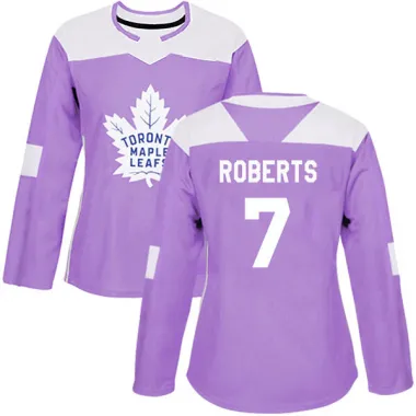 Purple Women's Gary Roberts Authentic Toronto Maple Leafs Fights Cancer Practice Jersey