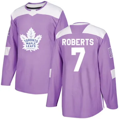 Purple Youth Gary Roberts Authentic Toronto Maple Leafs Fights Cancer Practice Jersey