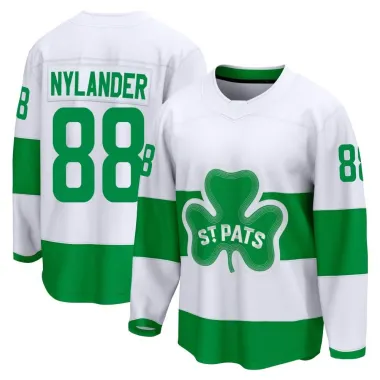 White Men's William Nylander Breakaway Toronto Maple Leafs St. Patricks Alternate Premier Jersey
